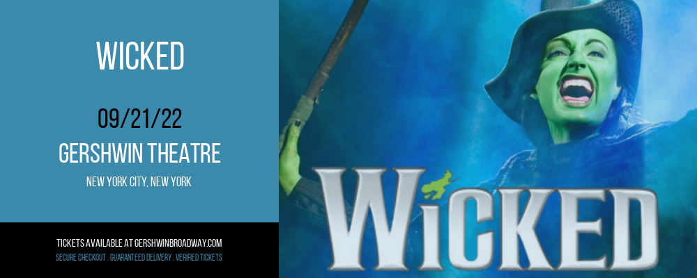 Wicked at Gershwin Theatre tickets Wicked at Gershwin Theatre