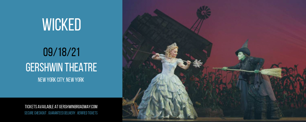 Wicked at Gershwin Theatre tickets Wicked at Gershwin Theatre