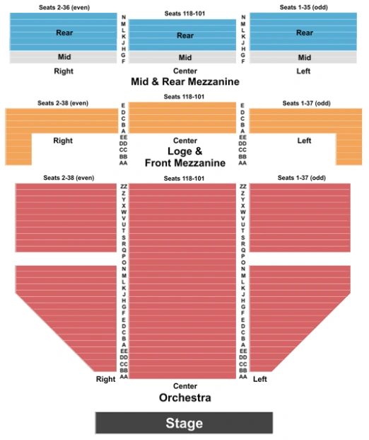 gershwin theatre seating chart
